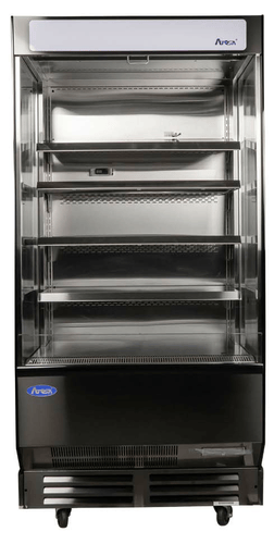 Atosa Refrigeration & Ice Each Atosa AOM-40B Open Air Merchandiser 39-3/5W x 28D x 83H Inches 14.4 Cubic Feet | Denson CFE