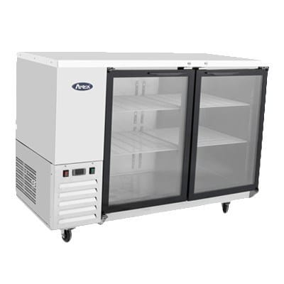 Atosa Refrigeration & Ice Each Atosa MBB59GGR Glass Door Stainless Steel Back Bar Cooler, 59 in | Denson CFE