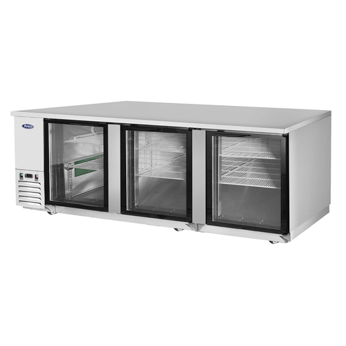 Atosa Refrigeration & Ice Each Atosa MBB90GGR Back Bar Cooler Three-Section 89 in | Denson CFE