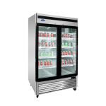 Atosa Refrigeration & Ice Each Atosa MCF8703ES Atosa MCF8703 54 in Bottom Mount 2 Glass Door Merchandiser Freezer - 44.7 Cu. Ft. | Denson CFE
