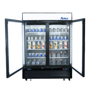 Atosa Refrigeration & Ice Each Atosa MCF8723GR Refrigerator Merchandiser Two-Section 54-3/8 inW X 31-1/2 inD X 81-1/5 inH | Denson CFE