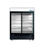 Atosa Refrigeration & Ice Each Atosa MCF8727GR Two Section Sliding Glass Door Merchandiser Refrigerator - 44.9 cu ft, Black Steel | Denson CFE