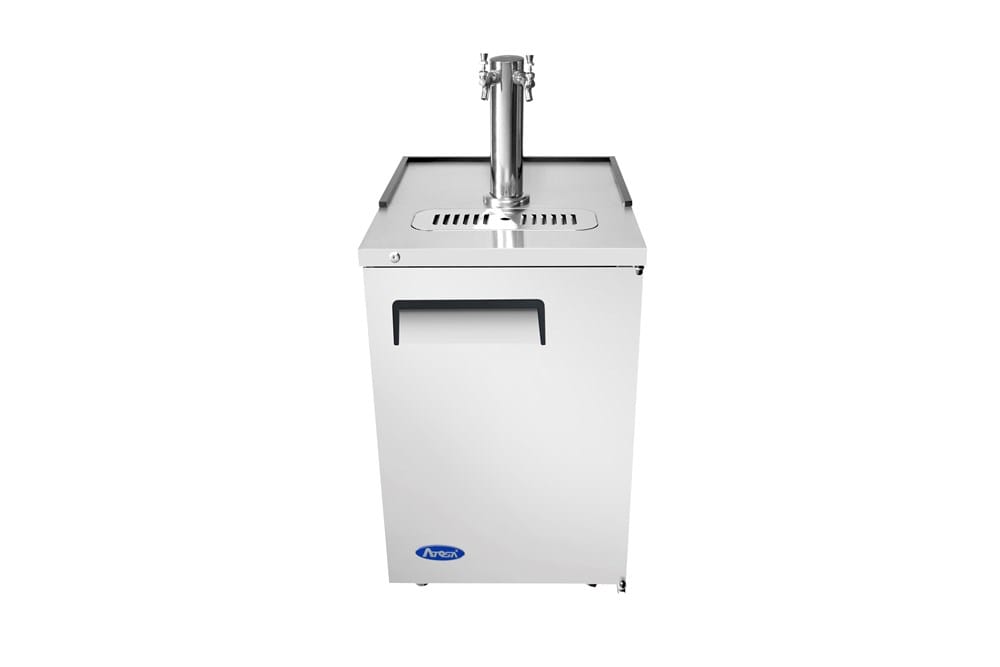 Atosa Refrigeration & Ice Each Atosa MKC23GR Atosa MKC23 Dual Faucet Tower Keg Cooler 23 in | Denson CFE