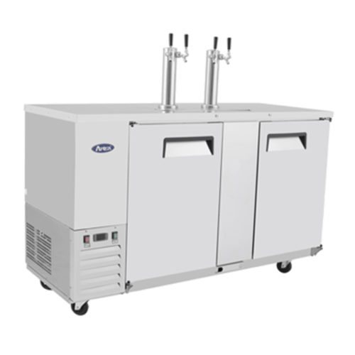 Atosa Refrigeration & Ice Each Atosa MKC68GR Dual Faucet Tower Keg Cooler 68 in | Denson CFE
