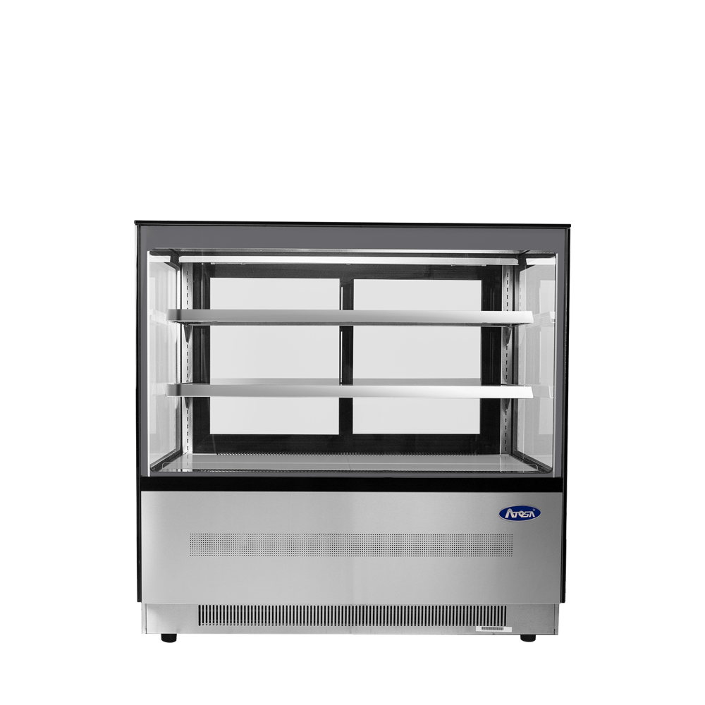 Atosa Refrigeration & Ice Each Atosa RDCS-48 Square Glass 2 Tier Refrigerated Pastry Display Case | Denson CFE