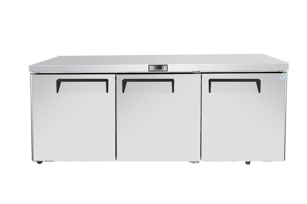 Atosa Undercounter Refrigeration Each Atosa MGF8404 72" Three-Door Undercounter Refrigerator - 21.13 Cu. Ft. | Denson CFE