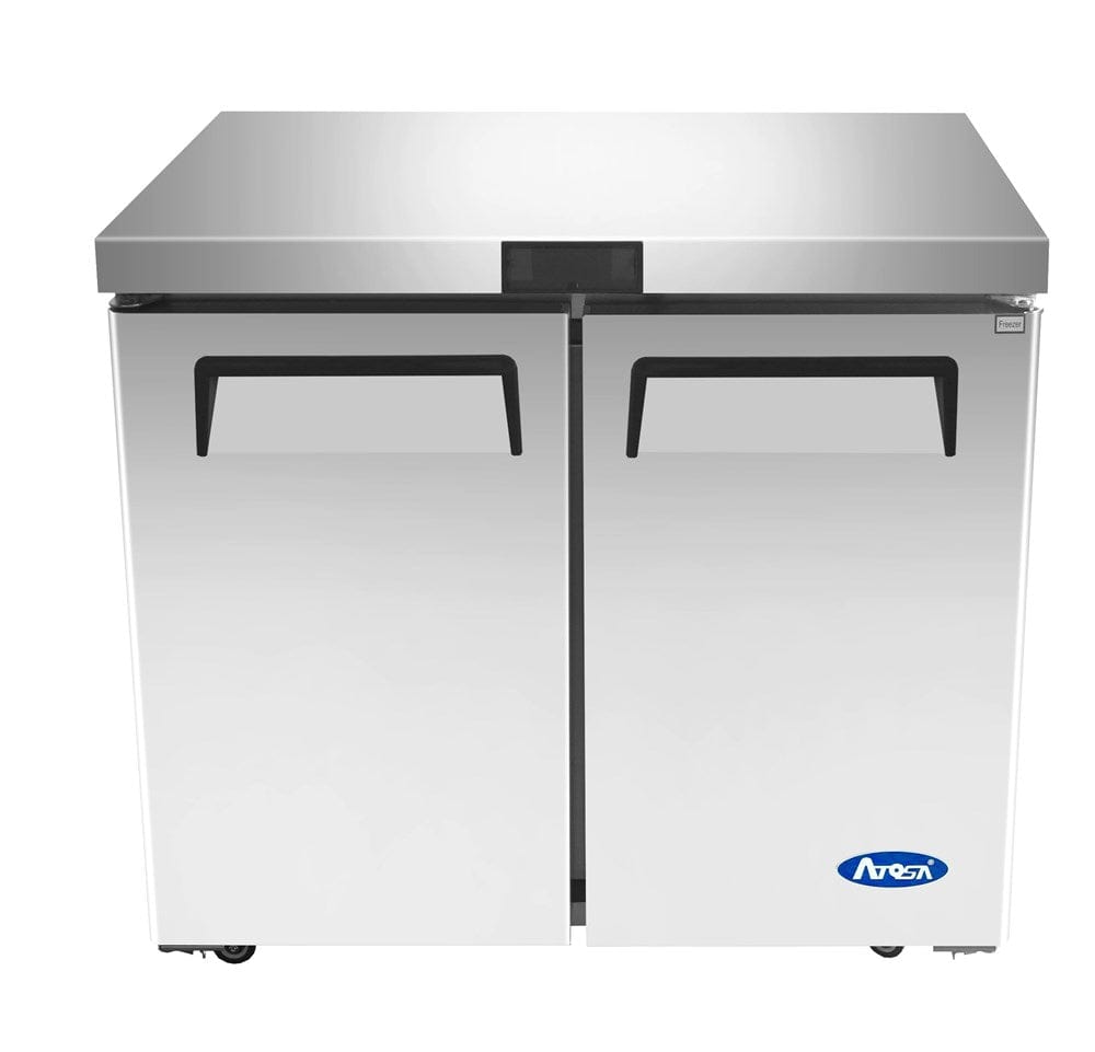 Atosa Undercounter Refrigeration Each Atosa MGF8408GR Worktop Refrigerator With Backsplash Reach-In | Denson CFE