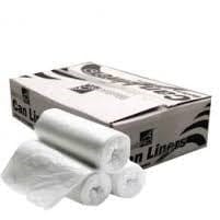 Berry Plastics Disposables Case Berry Plastics V303813N Rhino-X 30" x 38" 13 Micron HDPE Garbage Bags – Clear, Food Grade (500/Case) | Denson CFE