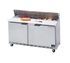Beverage Air Refrigerated Prep Tables Each Beverage Air SPE60HC-12 Sandwich Top Refrigerated Counter Two-Section 60"W | Denson CFE