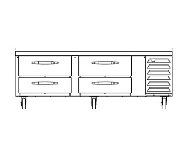 Beverage Air Refrigeration & Ice Each Beverage-Air WTRCS72HC Worktop Cook Stand Refrigerator - 72 in, Stainless Steel | Denson CFE