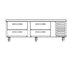 Beverage Air Refrigeration & Ice Each Beverage-Air WTRCS72HC Worktop Cook Stand Refrigerator - 72 in, Stainless Steel | Denson CFE