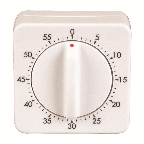 BIOS Professional Kitchen Tools Each BIOS Professional 5810 Mechanical Timer Bell Type 60 Minute 1 Minute Intervals Magnetic Mounting Strips White | Denson CFE