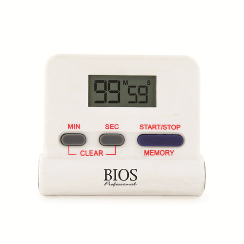 BIOS Professional Kitchen Tools Each BIOS Professional 651SC Mini Timer with LCD Display, Counts Down from 99:59, Magnetic Back, Belt Clip, Rubberized Finish | Denson CFE