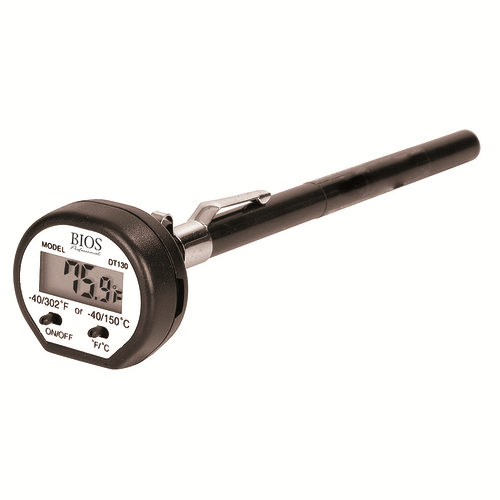 BIOS Professional Kitchen Tools Each BIOS Professional DT130 Digital Pocket Thermometer Instant Read with Stainless Steel Stem and LCD Display | Denson CFE