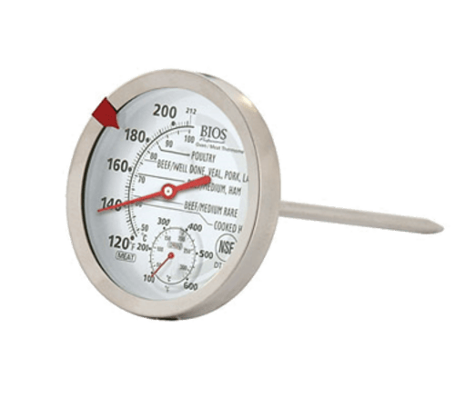 BIOS Professional Kitchen Tools Each BIOS Professional DT165 Dial Meat Oven Thermometer 3 Inch Dial 4.5 Inch Stainless Steel Stem NSF Certified | Denson CFE