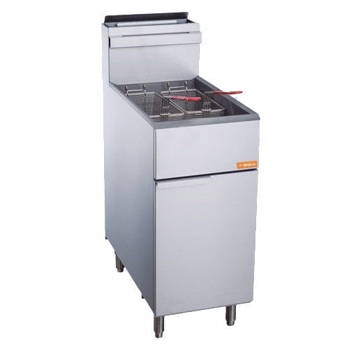 Brika Unclassified Each Brika BFR-50 50 Lb Floor Tube-Fired Propane Gas Fryer | Denson CFE