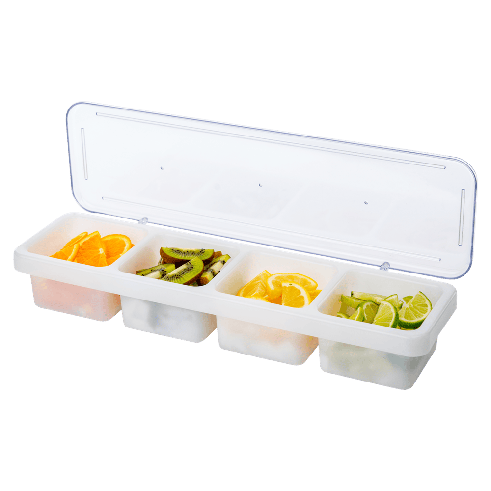 Browne Canada Foodservice Bar Condiment Server Each Browne 574837 Four-Compartment Bar Caddy with Cover | Denson CFE