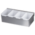 Browne Canada Foodservice Bar Condiment Server Each Browne 79300 Bar Caddy 4 Compartment Stainless Steel with Plastic Insets | Denson CFE