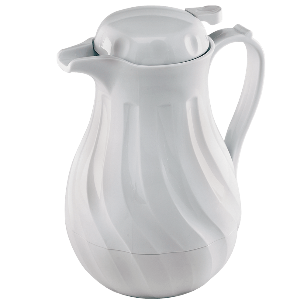 Browne Canada Foodservice Beverage Service Each Browne 744228 Beverage Server 64oz White Swirl Push Button | Denson CFE