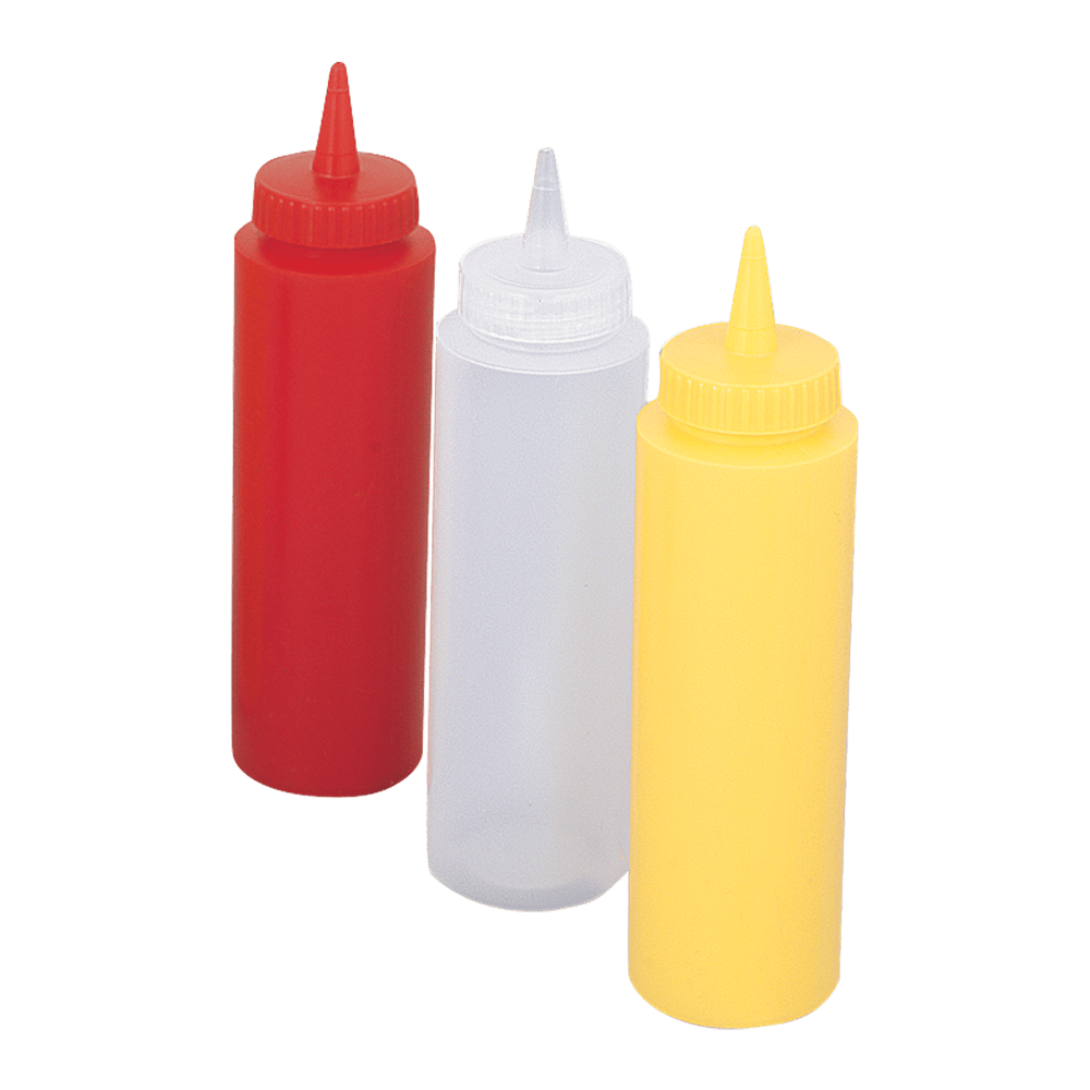 Browne Canada Foodservice Dining Service Dozen Browne 2101 Squeeze Dispenser - 12 oz, Polyethylene, Red | Denson CFE