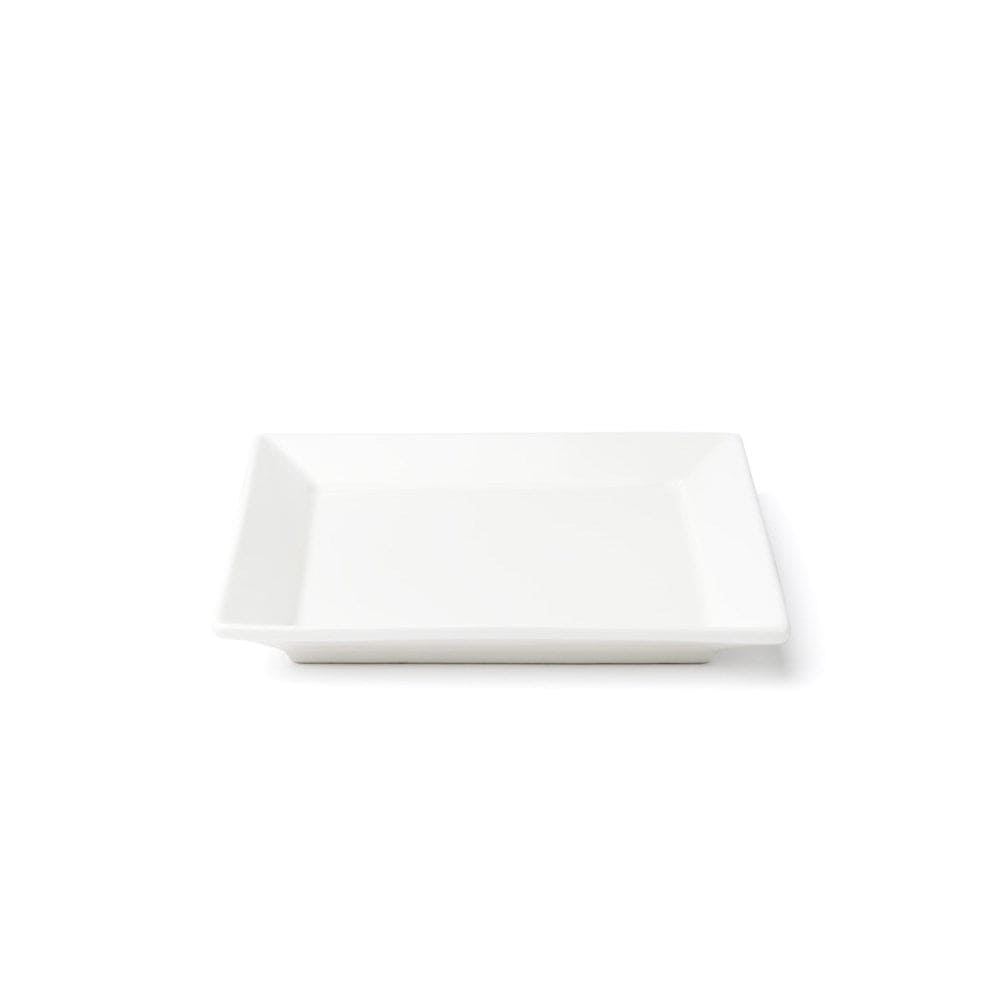 Browne Canada Foodservice Dinnerware Case Browne 5630192 Foundation 6? Square Wide Rim Plate, Sold by Dozen