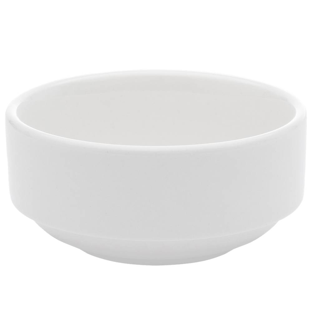 Browne Canada Foodservice Dinnerware Dozen Browne 563950 10.5 oz. Stackable White Porcelain Soup / Salad Bowl - Case of 12 | Denson CFE