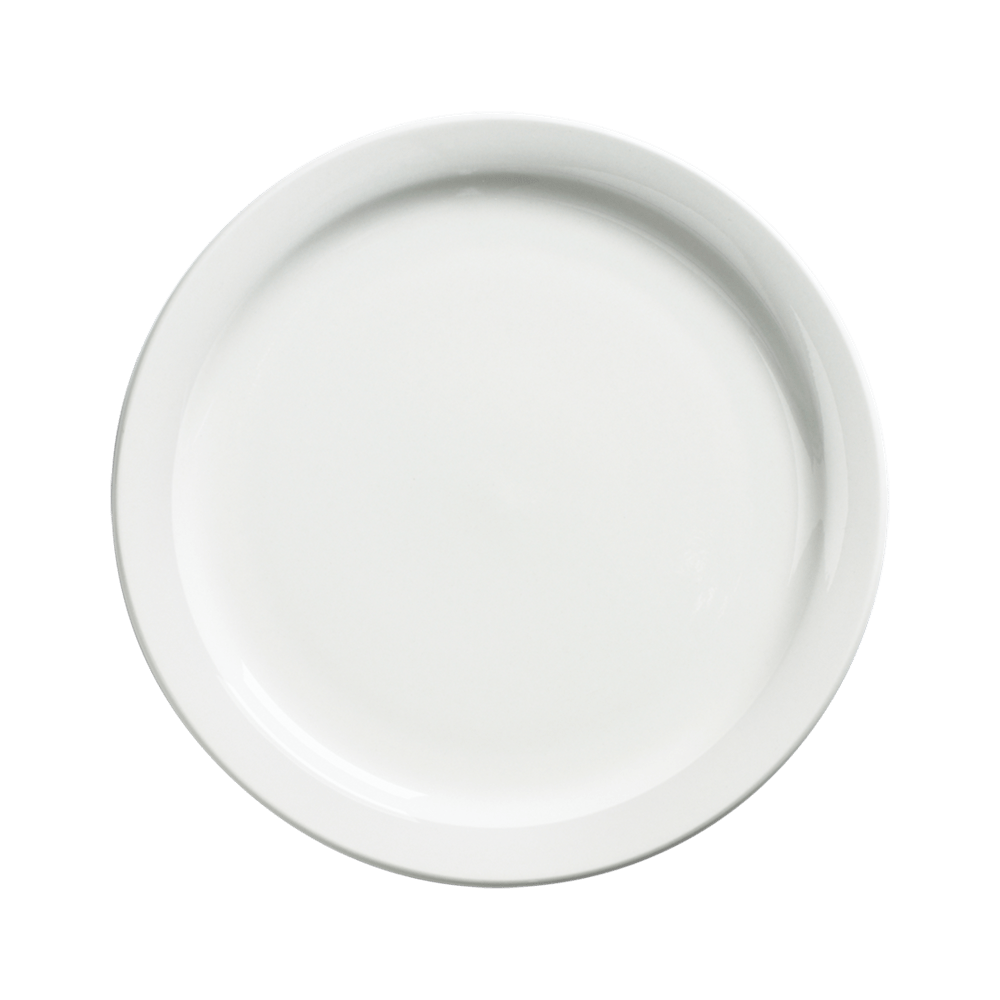 Browne Canada Foodservice Dinnerware Dozen Browne 563964 White Porcelain Dinner Plate, 9" - Case of 12 | Denson CFE