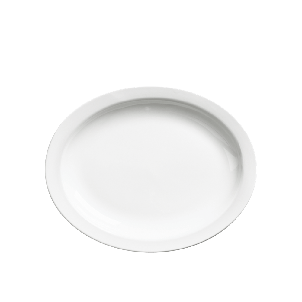 Browne Canada Foodservice Dinnerware Dozen Browne Oval Platter 9 3/4″ (24.8 cm) – White – 563967 | Denson CFE
