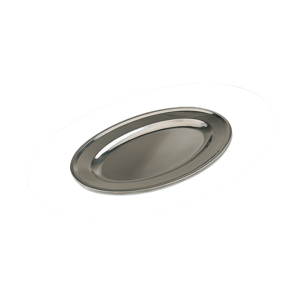 Browne Canada Foodservice Dinnerware Each Browne 574180 Oval Platter Stainless Steel 10 Inch 25 Centimeter | Denson CFE