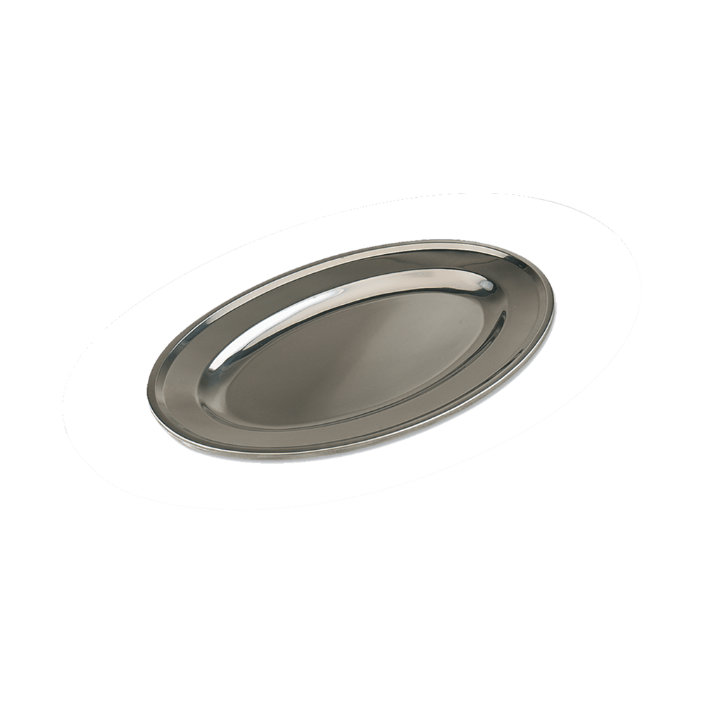 Browne Canada Foodservice Dinnerware Each Browne 574182 Serving Platter Oval Stainless Steel 14 x 9 Inch | Denson CFE
