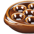 Browne Canada Foodservice Dinnerware Each / Stoneware / Brown Browne 744046 5 3/10" Round Escargot Plate - 6 Holes, Ceramic, Brown | Denson CFE