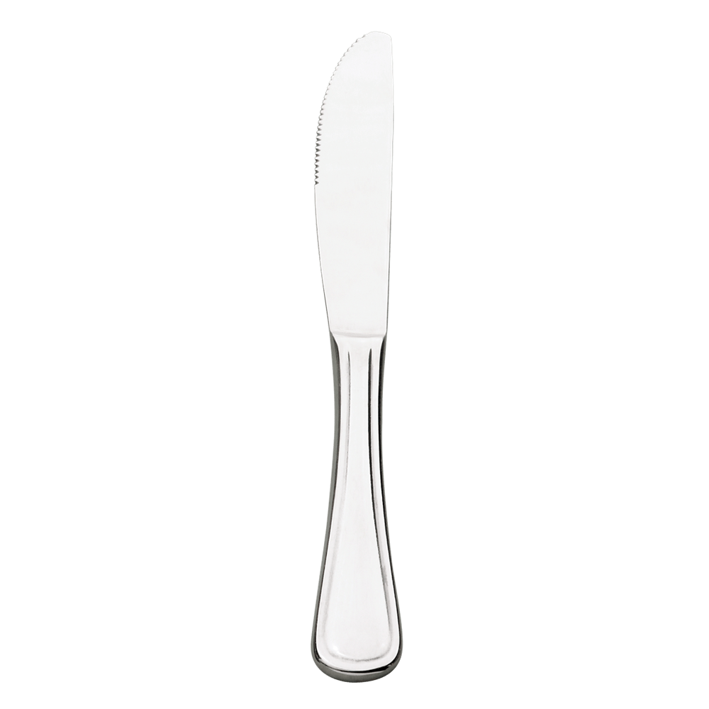 Browne Canada Foodservice Flatware Dozen Browne 502411S CONCERTO Dinner Knife Serrated 100 Grams 13 Zero Stainless Steel 9 Inch 22.9 Centimeters | Denson CFE