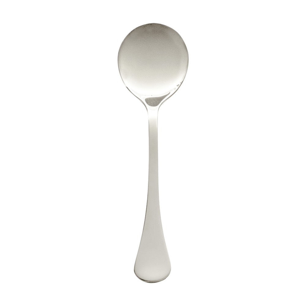Browne Canada Foodservice Flatware Dozen Browne 503213 LUNA Round Soup Spoon 18/10 Stainless Steel 7 Inch | Denson CFE