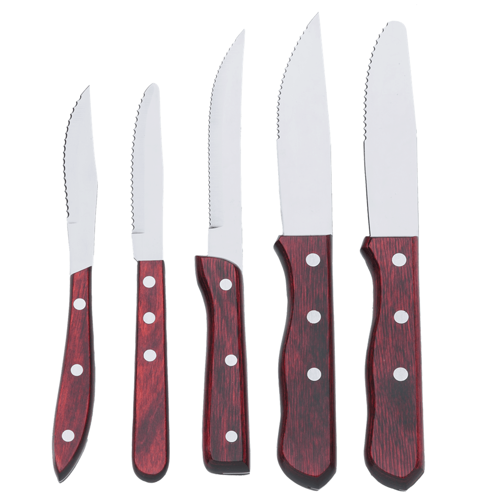 Browne Canada Foodservice Flatware & Steak Knives Each Browne 574338 9 Inch Stainless Steel Steak Knife with Pakkawood Handle and Rounded Blade | Denson CFE