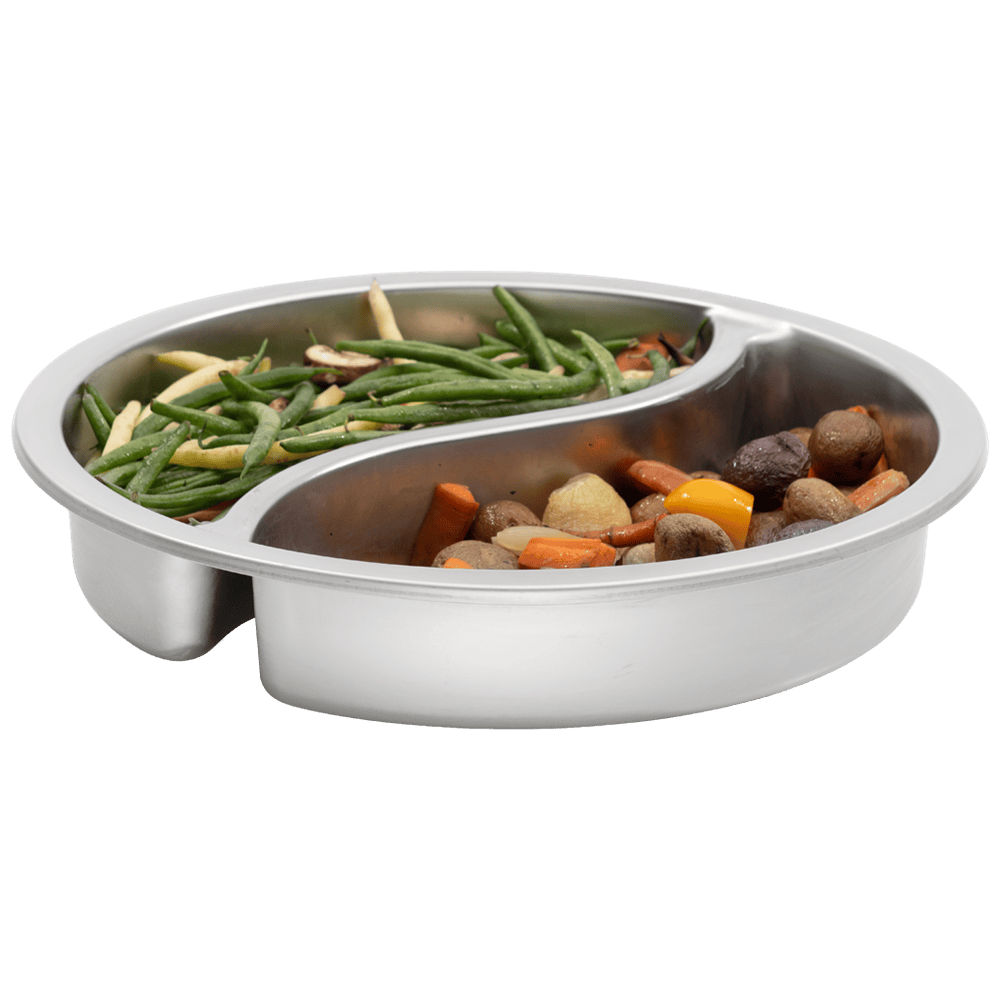 Browne Canada Foodservice Food Pans Each Browne 575165 YING YANG Round Divided Food Pan | Denson CFE