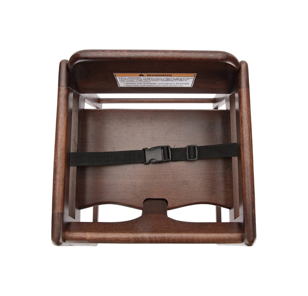 Browne Canada Foodservice Furniture Each Browne 80976 Walnut Finish Wooden Highchair Unassembled | Denson CFE