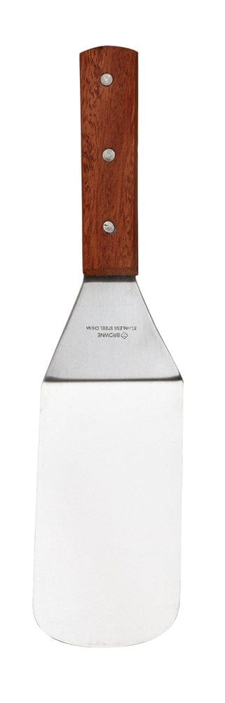 Browne Canada Foodservice Kitchen Tools Each Browne 574317 6.5" Stainless Steel Solid Turner with Wood Handle | Denson CFE