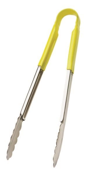 Browne Canada Foodservice Kitchen Tools Each / Yellow Browne 5511YL 9" Tong w/Yellow Coated Handle