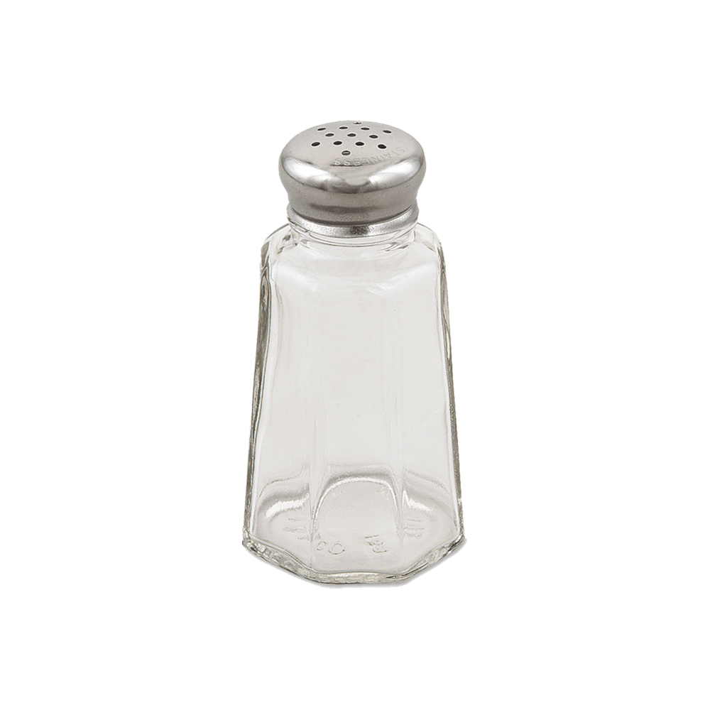 Browne Canada Foodservice Pepper Spice Set Browne 575223 S&P Shaker 3oz 90ml Glass with Stainless Steel Top Set of 12 | Denson CFE