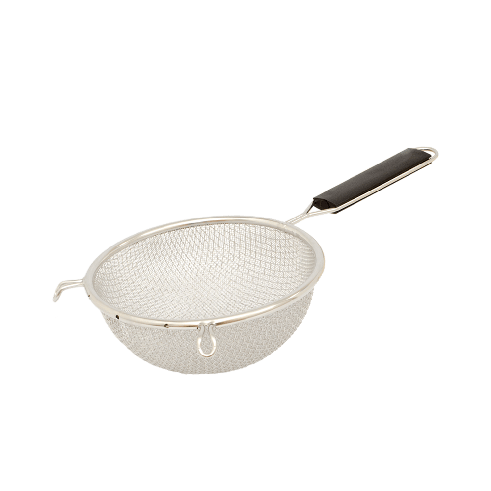 Browne Canada Foodservice Smallwares Each Browne 19096 Single Mesh Strainer Fine 6.25" - Rust Resistant with Plastic Handle | Denson CFE