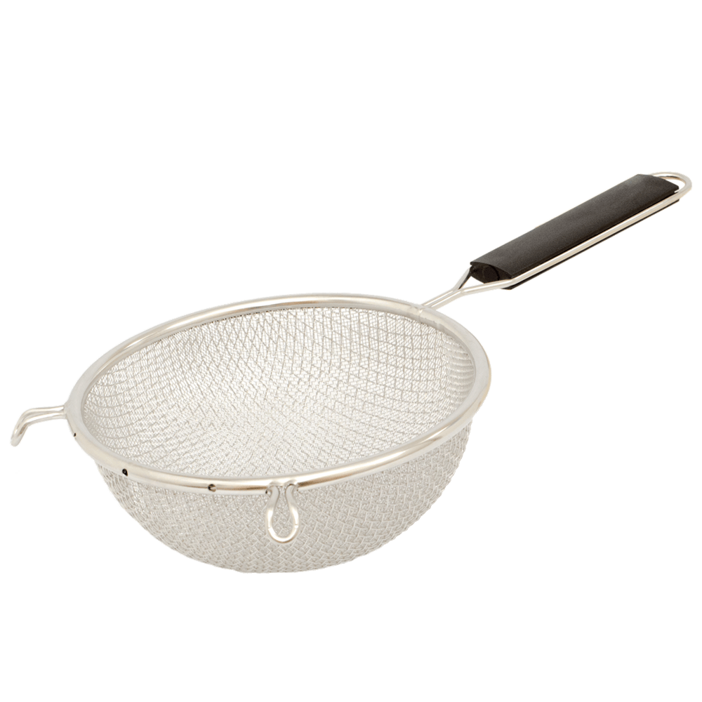 Browne Canada Foodservice Smallwares Each Browne 19099 Single Mesh Strainer Fine 10.25" with Plastic Handle - Rust Resistant, Dishwasher Safe | Denson CFE