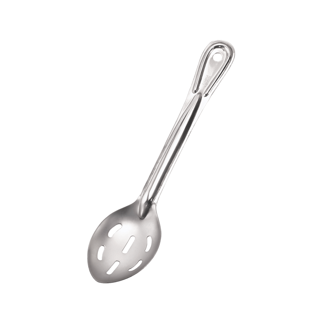 Browne Canada Foodservice Smallwares Each Browne 2764 13" Stainless Steel Slotted Spoon - Heavy Gauge | Denson CFE