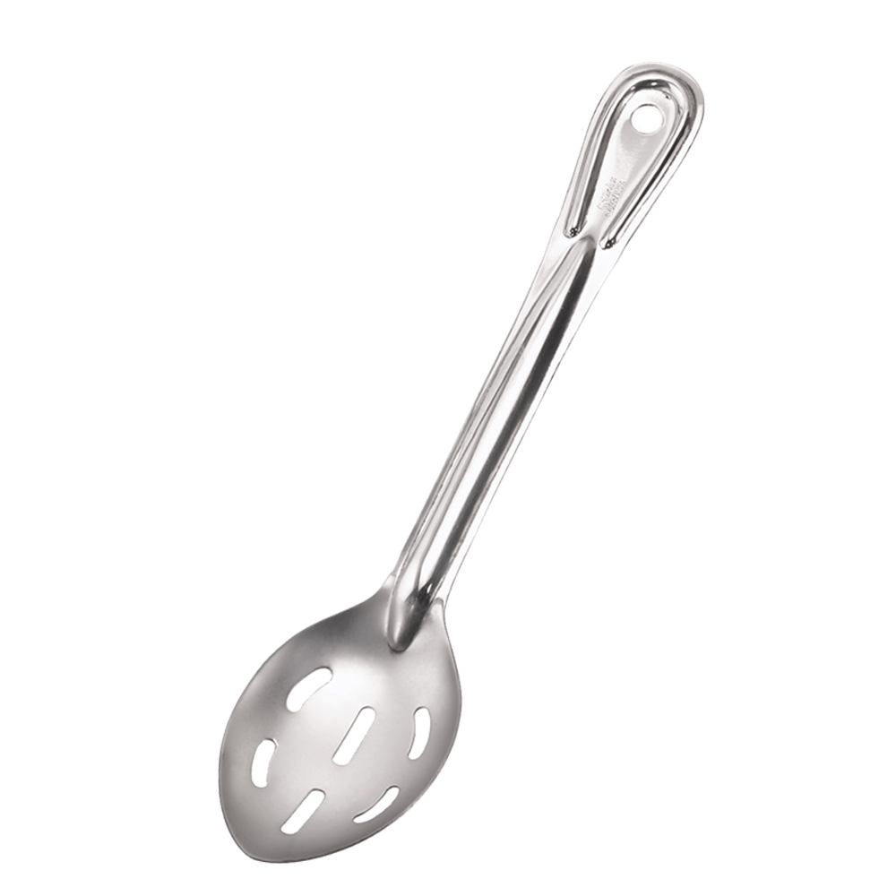 Browne Canada Foodservice Smallwares Each Browne 2774 15 inch Stainless Steel Slotted Spoon - Heavy Gauge | Denson CFE