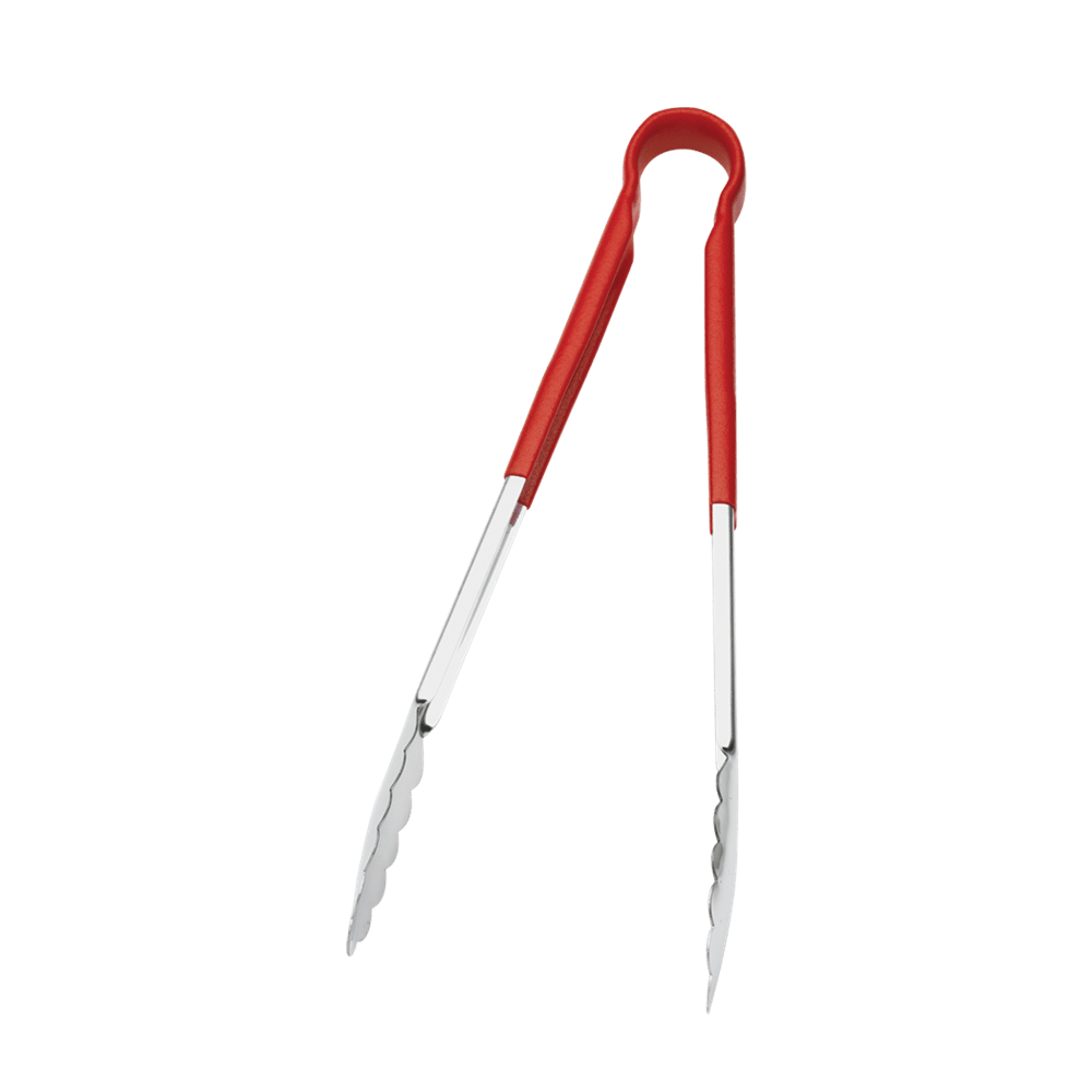 Browne Canada Foodservice Smallwares Each Browne 5512RD 12 Inch Tong with Red Coated Handle | Denson CFE