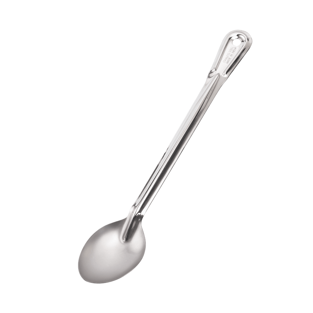 Browne Canada Foodservice Smallwares Each Browne 572151 Stainless Steel Solid Spoon Medium Gauge 15 Inch | Denson CFE