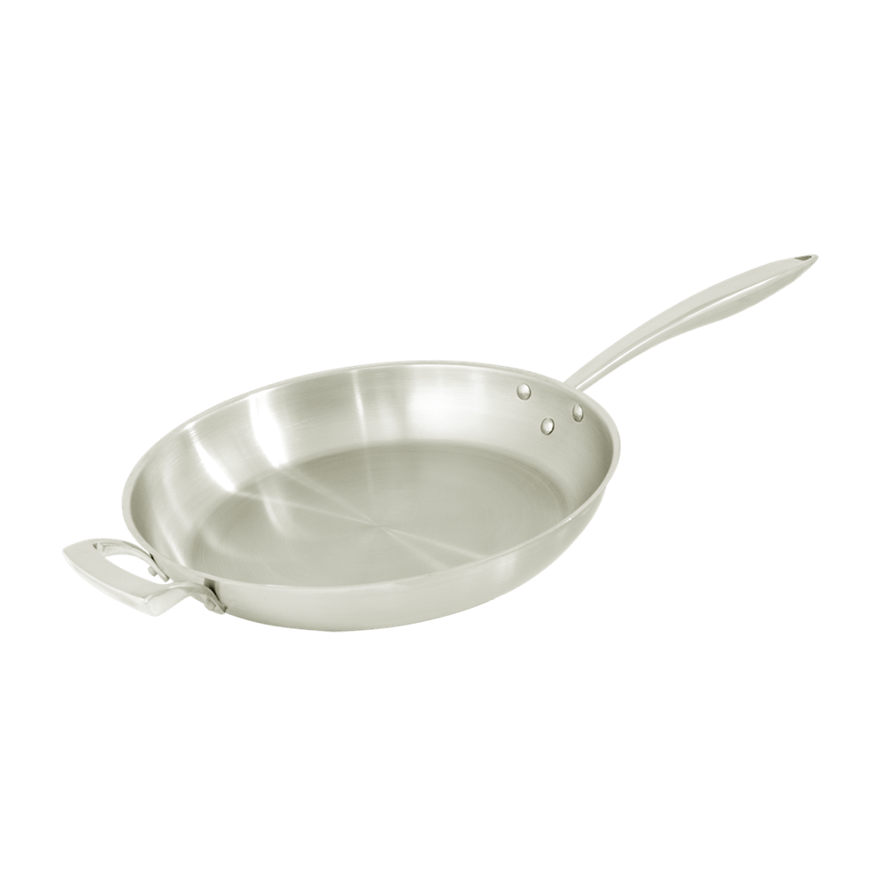 Browne Canada Foodservice Smallwares Each Browne 5724052 THERMALLOY 12.5" Stainless Steel Fry Pan with Helper Handle | Denson CFE