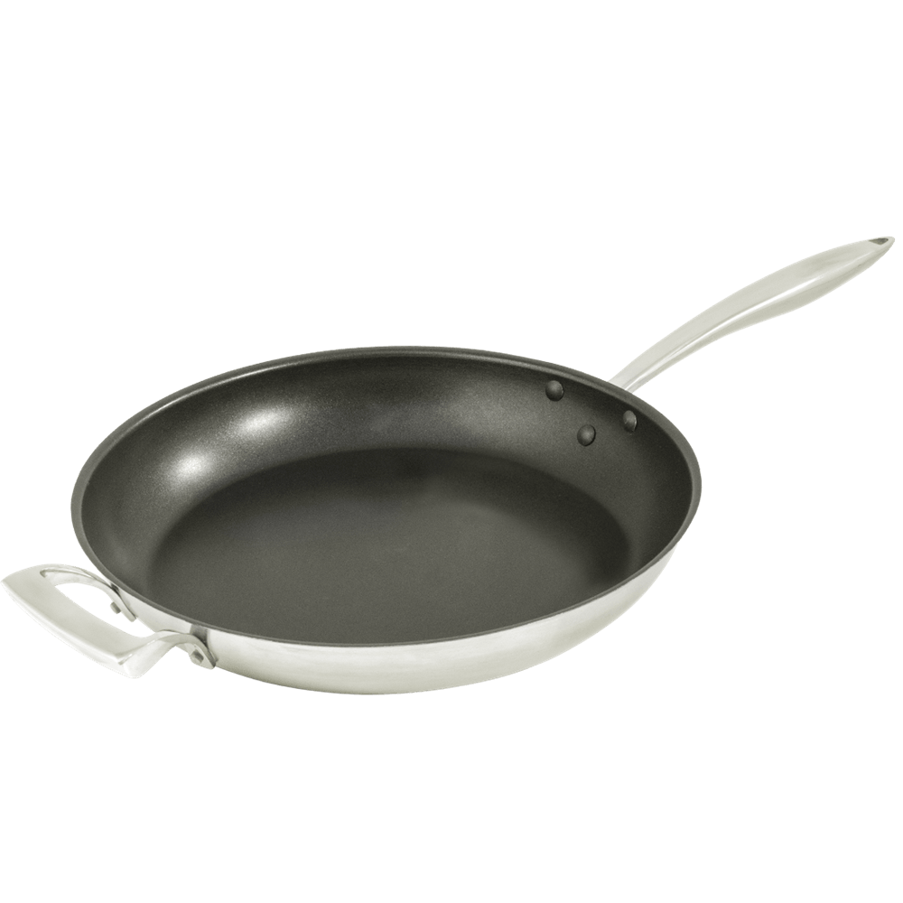Browne Canada Foodservice Smallwares Each Browne 5724064 THERMALLOY Excalibur 14" Stainless Steel Fry Pan with Helper Handle | Denson CFE