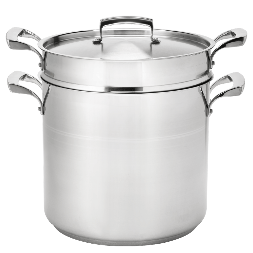 Browne Canada Foodservice Smallwares Each Browne 5724080 THERMALLOY 20qt Stainless Steel Double Boiler (3 Piece Set) | Denson CFE