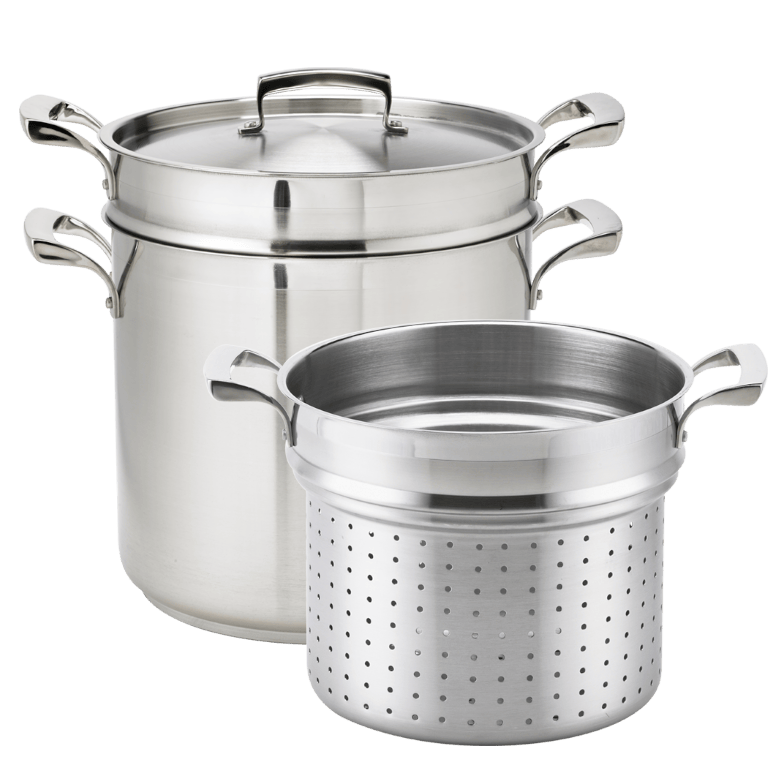 Browne Canada Foodservice Smallwares Each Browne 5724090 THERMALLOY 20qt Stainless Steel Pasta Cooker (3 Piece Set) | Denson CFE