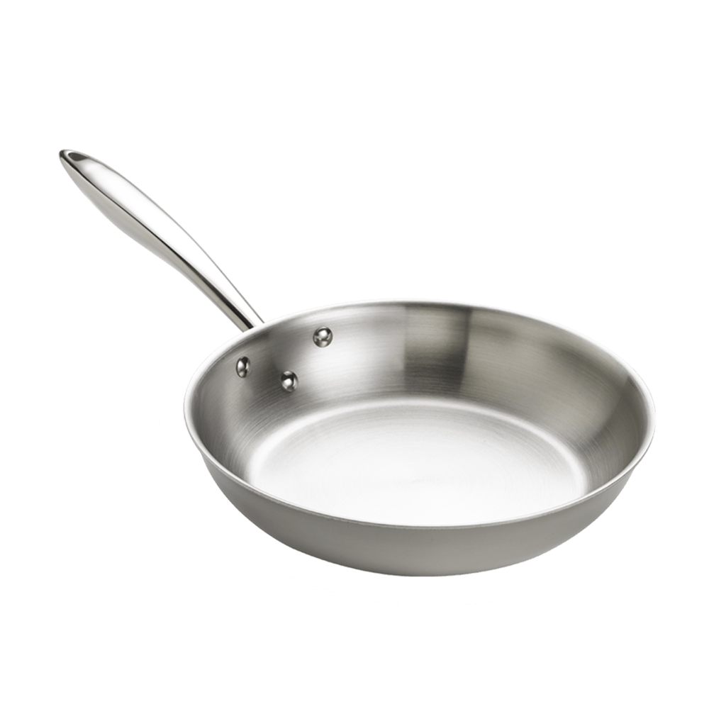 Browne Canada Foodservice Smallwares Each Browne 5724093 THERMALLOY Stainless Steel Tri-ply Fry Pan 9-1/2" x 2" / 24 x 5cm | Denson CFE